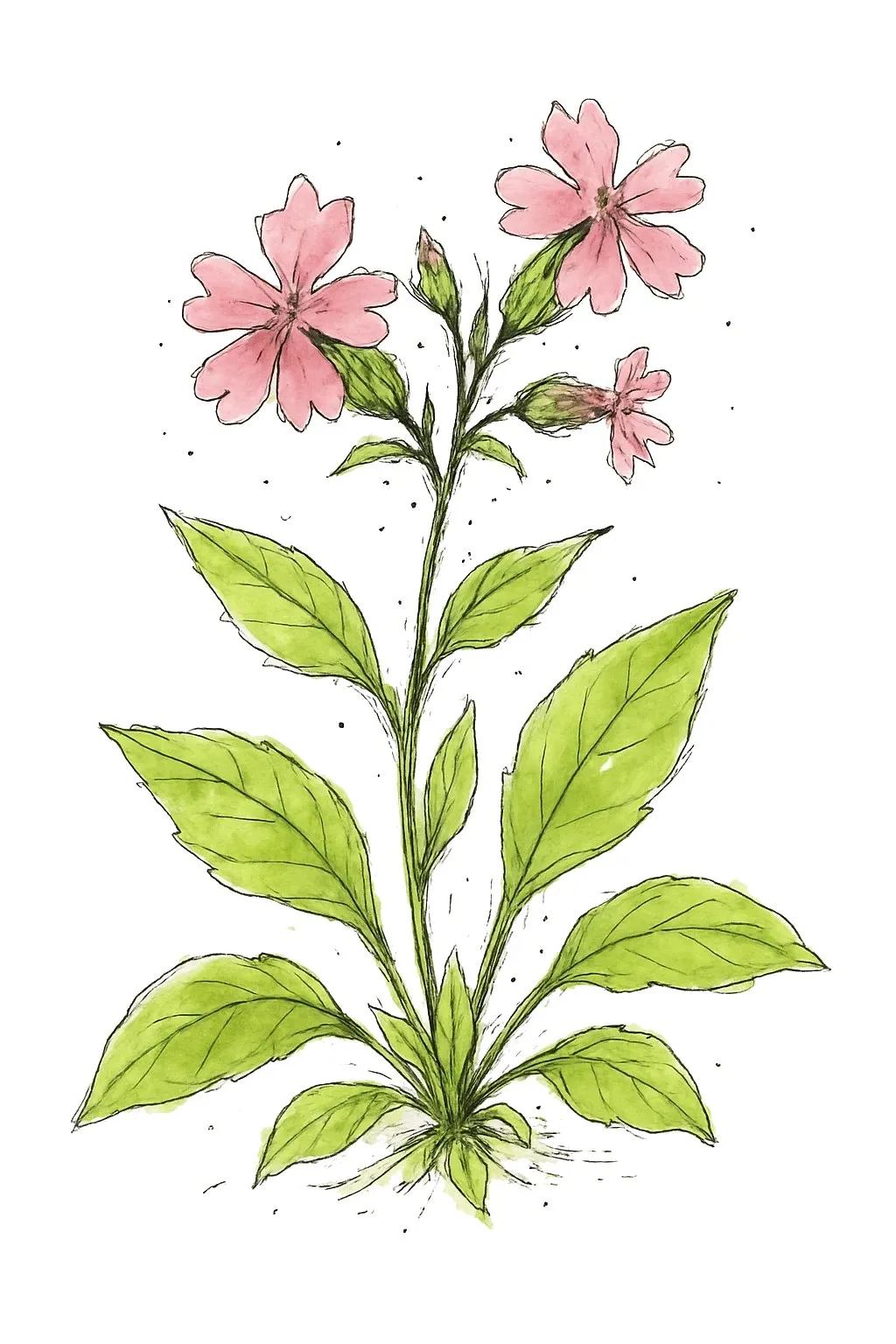 Aquarel van dagkoekoeksbloem